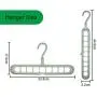 nivimo Plastic Clothes Hangers 9 Holes Branch Space Saving,Premium Clothing Hangers-10 Pack (Light Green)