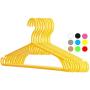 Premium Quality Ultra Slim Stylish Standard Plastic Clothes Hangers - 360 Swivel Hook - Strong Durable - Super Space Saving - Perfect for Shirts Pants Suits Dresses - Set of 20 - Yellow