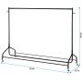 Ejoyous Rolling Garment Rack, Heavy Duty Movable Clothing Hanging Rack Commercial Grade Clothes Rail Display Stand Storage Organizer on Wheel with Bottom Shelf