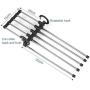 5pcs Random Color 5 Tier Multi-Function Portable Clothes Hanger Pants Racks Trousers Hanger Clothes Storage Drying Hanger Stainless Steel