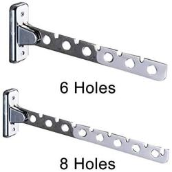 fayle Wardrobe Organizer Wall Mounted Stainless Steel Clothes Bar - Clothes Hanger Holder Organizer Heavy Duty Drying Rack