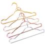 10pcs Random Color Cloth Hanger Durable Antideformation Aluminium Alloy Closet Adult Skirt Dress Clothing Towel Storage Rack Closet Space Saver