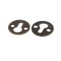 uxcell Picture Frame Shelf Mirror Round Shape Keyhole Brackets Hangers 20PCS