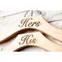 Personalized, Engraved Contour Wedding Hanger by Left Coast Original