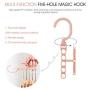 Plastic 5 Circle Multilayer Windproof Clothes Hanger Organizer Fixed Holder Storage Racks Buckle Hanger Anti-Slip Home Hanger 10pcs Random Color