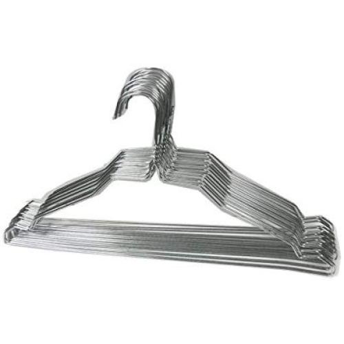 Set of 18 Pack Stainless Steel Strong Metal Wire Hangers Clothes Hangers 16 Inch Thickness 13 Gage Hanger Organizer Silver Color Set of 18 Pack Stainless Steel Strong Metal Wire Hangers Clothes Hangers 16 Inch Thickness 13 Gage Hanger Organizer Silver Color