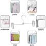 NORTHERN BROTHERS Pants Hangers with Clips, 50 Pcs Metal Skirt Hangers with Clips Trouser Bulk Clip Hangers for Pants