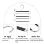 VISV Pants Hangers, Stainless Steel Non Slip S Shape Pants Hangers Trouser Hangers Space Saving Closet Storage for Trousers Jeans Shirt Scarf Tie - 5 Packs