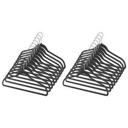 Whitmor Flocked Suit Hangers Set of 20 Black (Renewed)