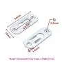 Adiyer [20 Pack 44mm x 16mm Single Keyhole Hangers Hanging Plate Hardware for Mirror Picture Frames Adiyer [20 Pack 44mm x 16mm Single Keyhole Hangers Hanging Plate Hardware for Mirror Picture Frames