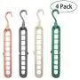 Ira Pollitt Magic Plastic Hangers Space Saving Clothes Hangers,Multifunctional Smart Closet Organizer Rotate Anti-Skid Folding Hanger Pack of 4 Standard Hangers with 9 Holes for Heavy Clothes, Shirts Ira Pollitt Magic Plastic Hangers Space Saving Clothes Hangers,Multifunctional Smart Closet Organizer Rotate Anti-Skid Folding Hanger Pack of 4 Standard Hangers with 9 Holes for Heavy Clothes, Shirts