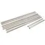 JTW shop Heavy Duty Hanger Single Adjustable Rolling Clothes Rack Hanging Garment Bar Steel and PP Plastic White Color