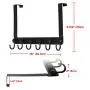 SKOLOO Over The Door Hanger, Assembly & Heavy Duty - 6 Hooks, Stainless Steel Over Door Hooks for Hanging, Over The Door Towel Rack for Bathroom Over The Door Coat Rack, Black SKOLOO Over The Door Hanger, Assembly & Heavy Duty - 6 Hooks, Stainless Steel Over Door Hooks for Hanging, Over The Door Towel Rack for Bathroom Over The Door Coat Rack, Black