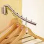 Vaorwne 2 Pack Stainless Steel Clothes Hanger with Swing Arm Holder Clothing Hanging System Duty Drying Rack Wall Mount, Wall Hangers for Clothes,Brushed