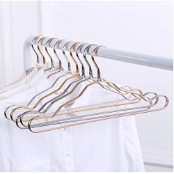 10pcs Random Color Thicker Aluminum Clothes Hanger Creative Practical Anti-Skid Drying Rack Adult Children Shirt Dress Home Wardrobe Hanger