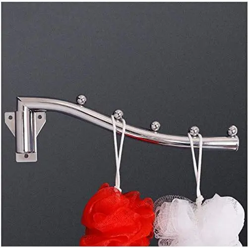5pcs Family Room Accessories Stainless Steel Wall Mount Clothes Hanger Rack Hook Swing Arm Ball Rotary Holder 5pcs Family Room Accessories Stainless Steel Wall Mount Clothes Hanger Rack Hook Swing Arm Ball Rotary Holder