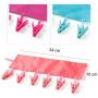 Bra Drying Rack, Clothes Drying Hanger Sock Dryer with 6 Clothespins Pegs Clothes Rail Removable Foldable & Windproof for Bathroom Towel Holder Underwear Shoe Lace Hat Undies Panties, Travel Hangers