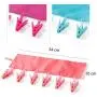 Bra Drying Rack, Clothes Drying Hanger Sock Dryer with 6 Clothespins Pegs Clothes Rail Removable Foldable & Windproof for Bathroom Towel Holder Underwear Shoe Lace Hat Undies Panties, Travel Hangers