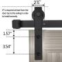 10ft Hardware Kit for Sliding Barn Door Factory Outlet Carbon Steel-Ultra Smoothly and Quietly Design-Includes Step by Step Installation Instruction Fit 36" Wide Door Double Panel-(J Shape Hanger)