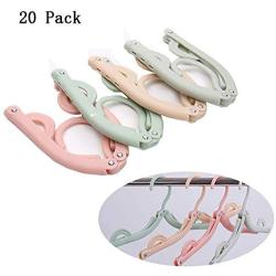LIUYANG Travel Hangers,Ultra-Light Folding Clothes Rack,Travel Accessories Foldable Clothes Drying Rack,Non-Slip Design is Convenient for Drying Various Clothes,20 Pack.