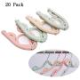 LIUYANG Travel Hangers,Ultra-Light Folding Clothes Rack,Travel Accessories Foldable Clothes Drying Rack,Non-Slip Design is Convenient for Drying Various Clothes,20 Pack.