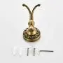 AUSWIND 4-Piece Antique Brass Carved Wall Mounted Bathroom Hardware Set (Toilet Paper holder without cover/Robe Hook/Towel Bar/StraightTowel Rings) AUSWIND 4-Piece Antique Brass Carved Wall Mounted Bathroom Hardware Set (Toilet Paper holder without cover/Robe Hook/Towel Bar/StraightTowel Rings)