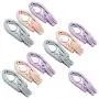 TOPBATHY 10pcs Folding Clothes Hangers Portable Travel Hangers Multifunctional Plastic Hangers with Clips for Children Student Adult