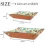 Animals Trees Leather Tray Dice Boxes Bedside Tray Key Watches and Candy Holder Sundries Entryway Tray,20.5x20.5cm