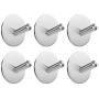 EMISK Self Adhesive Towel Hooks, 304 Stainless Steel Stick On Hooks Robe Hook Hanger Heavy Duty, Waterproof Wall Hooks Holder for Bathroom Kitchen and Bedroom [6 Pack]