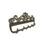 gasare, Cast Iron Key Holders for Wall, Decorative Hooks, Rustic Cast Iron, 13 x 6 inches, Antique Rust Brown Color, Screws and Anchors, 1 Unit