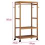 TongN Floor-Standing Coat Rack,Bedroom Simple Hangers Solid Wood Assembly Rack Mobile Hangers Clothes Stand 80CM (Size : 99cm)