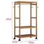 LF Floor-Standing Coat Rack,Bedroom Simple Hangers Solid Wood Assembly Rack Mobile Hangers Clothes Stand 80CM (Size : 99cm)
