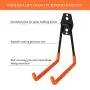 Accmor Garden Hose Holder, Garage Storage Utility Hooks, Heavy Duty Wall Mount Hose Hanger, for Organizing Power Tools, Ladders, Bulk Items, Bikes, Ropes (Orange)