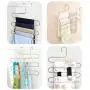 Cojoy Multi-Purpose Pants Hangers Rack Holder S-Type Stainless Steel Clothes Pants Hangers Closet Storage Stand Shelf Organizer for Jeans Scarf Hanging 1Pack