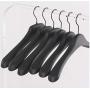 10pcs Black Thick Wide Shoulder Plastic Clothes Hanger for Coats Jacket and Fur