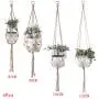 Flosky 4pcs Braided Macrame Plant Hanger Hanging Basket Flowerpot Holder Garden Decor Flosky 4pcs Braided Macrame Plant Hanger Hanging Basket Flowerpot Holder Garden Decor