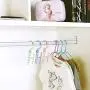 Wffo Magic Clothes Hanger 5-hole Belt Handle 360°Rotating Hanger Hook Clothes Storage Heavy Duty 3 Pieces