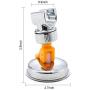 HOMEIDEAS Bathroom Suction Cup Handheld Shower head Holder Showerhead Bracket Adjustable Height Shower Holder, Plastic ABS Chrome Polished with Strength Adhesive Disc