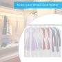Zilink Clear Garment Bag Dress Bags for Storage 54-inch Dust-Free Coat Bags with Full Length Zipper for Clothes Closet Storage, Set of 6