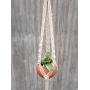 74.8 large macrame plant hanger, extra long double macrame plant hanger, 2 tier wall hanging planter, white cotton pot holder, boho chic