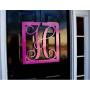 Rectangle Metal Monogram Letter, Monogram Wreath, Door Hanger Monogram, Metal Monogram Letter, Wall Art