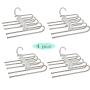 HJYPYJ Magic Hanger,Multifunction Adjustable Magical Hangers,Stainless Steel + Pp + PVC Multi-Layer Storage Trouser Hangers,Space-Saving Organizer Hangers,2Pcs 4Pcs Durable/Gray / 4 pcs