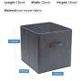 YueYue Foldable Cloth Storage Cube Basket Bins Organizer,2 Pack Fabric Storage Bins,Open Home Fabric Boxes Great for Home&Office Gray 12 x12 x13