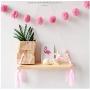 Random Color Wood Beads Tassel Cute Bedroom Wall Wooden Hanging Clothing Storage Kids Room Clothes Hanger Decoration Baby Gift