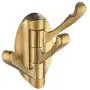 KES SOLID METAL Coat Hook Folding Swing Arm Swivel Hook with Multi Three Foldable Arms for Bathroom Kitchen Garage Wall Mount Brushed Gold, A5060-BZ