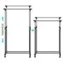 Kaluo Foldable Adjustable Clothes Drying Rack Hanger Double Pole Rail Rod with Shoe Rack and 4 360 degree wheels(2 with lock),US Stock Kaluo Foldable Adjustable Clothes Drying Rack Hanger Double Pole Rail Rod with Shoe Rack and 4 360 degree wheels(2 with lock),US Stock