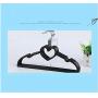 10Pcs Clothes Hangers Plastic Heart Shaped Coat Non-Slip Multi-Function Hangers Home Dry and Wet Clothing Rack Random Color