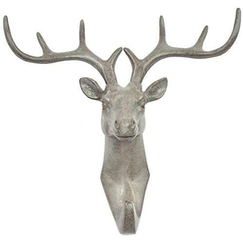 coat hangers hooks Antique Finish Modern Hook Animal Resin Craft Clothes Coat Hanger Home Wall Decoration coat hangers wall mount (Brown)