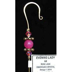 Handmade Jeweled Ornament Hanger- EVENING LADY