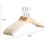 WOLFBUSH Hangers, 5Pcs Durable Solid Wood Clothes Hanger Sponge Household Shops Laundry Holder(Male Type) - White WOLFBUSH Hangers, 5Pcs Durable Solid Wood Clothes Hanger Sponge Household Shops Laundry Holder(Male Type) - White